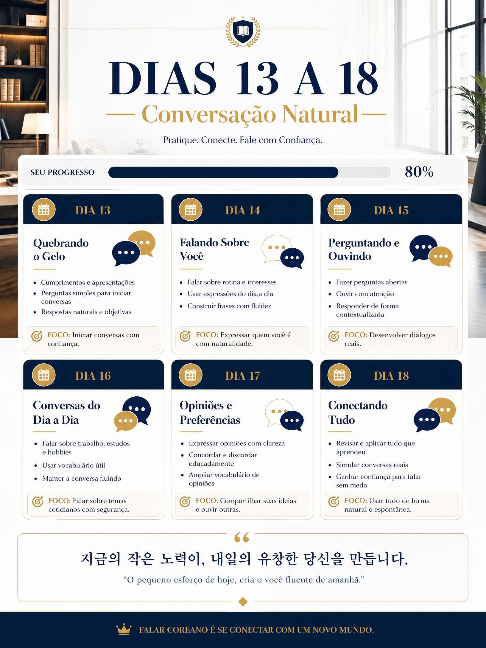 Dias 13 a 18 — Conversação Natural